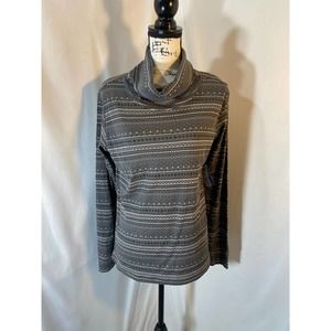 Columbia Woman's Cowl Neck Long Sleeve Drifting Snow Shirt Sz L